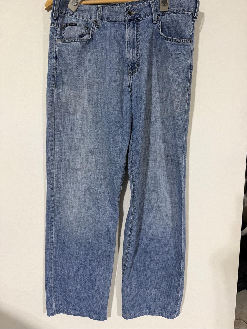 Calvin Klein Jeans Men's Light Blue Straight Leg Denim
